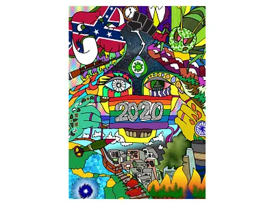 2020 illustration pop art psychedelic
