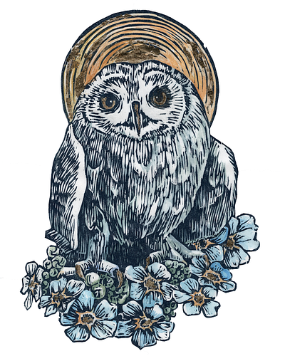 Window Friend illustration photoshop watercolor woodcut