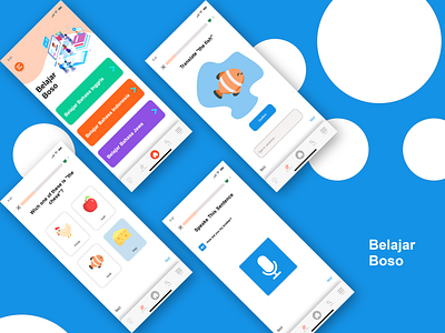 Belajar Boso Application app design illustration ui ui design uidesign uiux ux uxdesign uxui