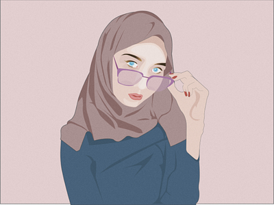 Hijab vector design illustration vector