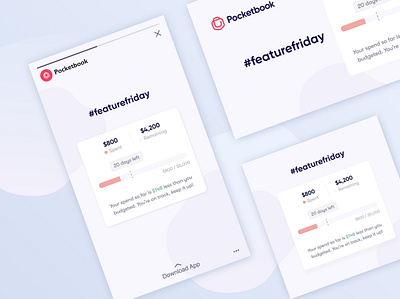 Communication Design for Pocketbook featurefriday finance app fintech personalised finance app social media design social media designs sydney