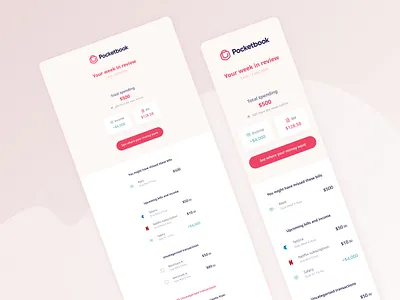 Communication Design for Pocketbook email template finance app fintech keynote design newsletter design personalised finance app presentation design social media design sydney