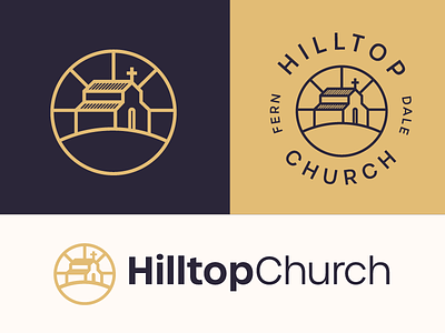 Hilltop Church Brand brand branding church emblem gold hilltop logo purple