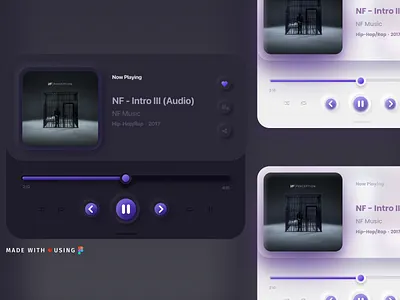 Design a Home Screen Widget | Music Player App Concept branding challenge design dribbbleweeklywarmup home screen widget home widget icon neumorphism ui uidesign weekly challenge