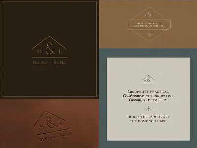 H&L Design + Build - Brand Identity adobe illustrator brand design brand identity branding design icon illustration illustrator logo look and feel