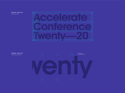 Accelerate Conference 2020 Event Identity branding conference conference design design grid grid logo guidelines identity logotype type typography