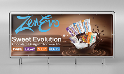 Billboard for Chocolate Company banner banner design billboard design chocolate packaging chocolates horizontal poster design