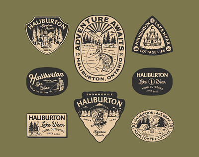 Design for Haliburton Lake Wear badge badgedesign branding handrawn illustration logo vintage vintage logo vintagebadge