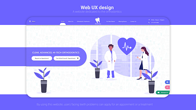 UX UI Design of a Orthodontics Institure adobe illustrator adobe xd icon illustration logo saas design ui ux web design web ui