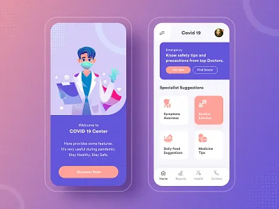 Covid 19 Mobile App Free XD Download android app design clinic mobile app coronavirus covid 19 mobile app doctor mobile app dribbble freebies freexd healthcare mobile app hospital mobile app ios mobile app design mobile app design mobile app development uiuxdesign
