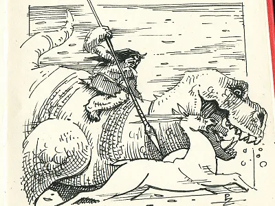 Prey🐐🦖 Fanart of Genndy Tartakovsky's PRIMAL [ inktober 2020 ] adultswim book illustration editorial illustration etching hand drawn hatching ink drawing pen drawing primal sketch tartakovsky traditional art woodcut