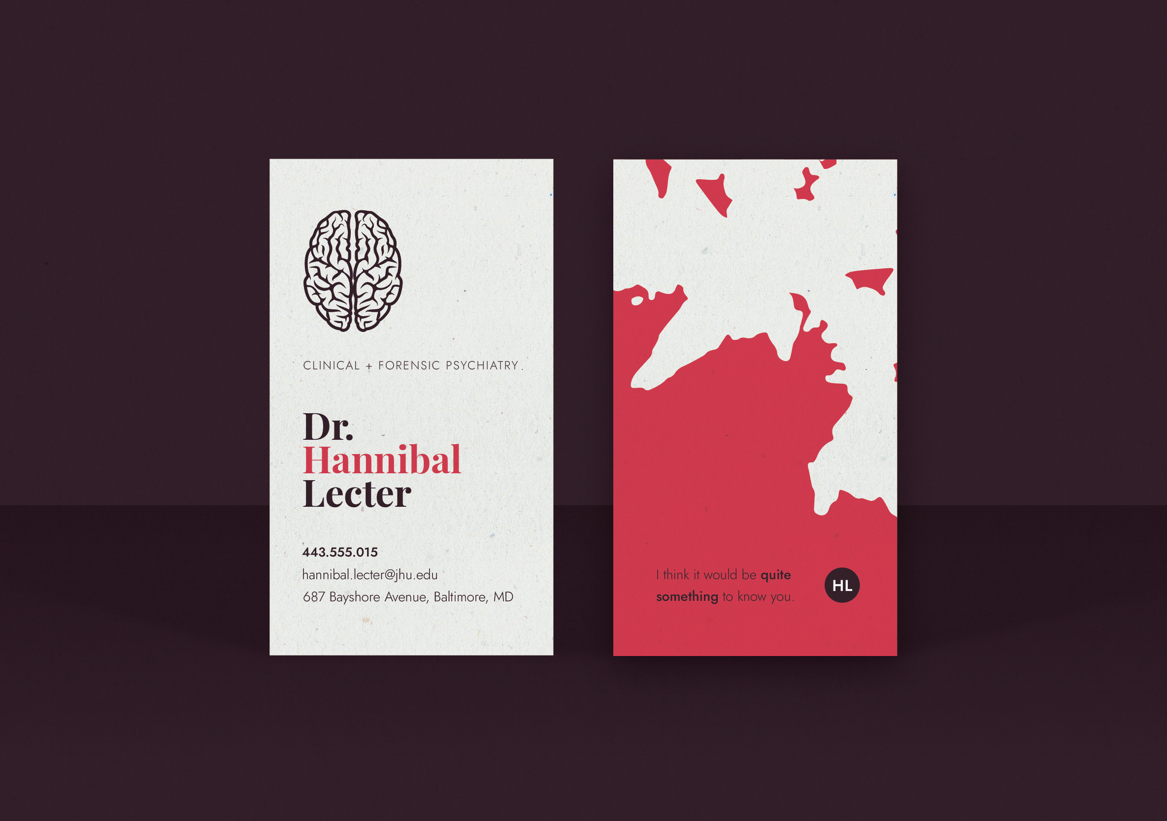Example of Weekly Warm Up #2 - Lecter Business Card