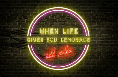 Neon Sign Typography glow neon photoshop sign typography