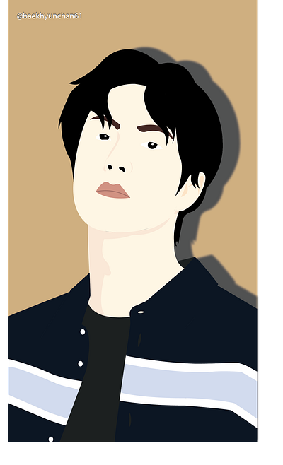 wang yibo vector design fanart flat illustration vector