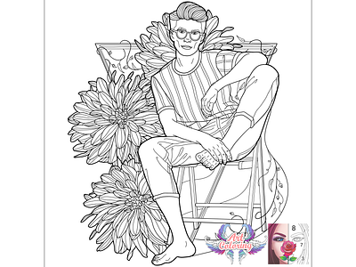 01 Line art for mobile app "Art Coloring - Coloring Book" color by number lineart mobile app