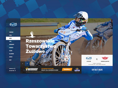 Rzeszowskie Towarzystwo Żużlowe design e commerce mobile speedway sport ui ux webdesign website