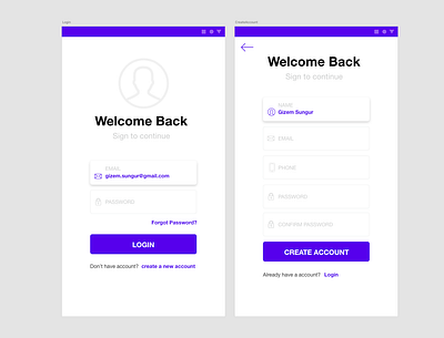 Login UI design mobile app mobileuı uıdesign