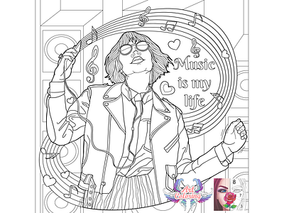 04 Line art for mobile app "Art Coloring - Coloring Book" adobe illustrator color by number lineart mobile app