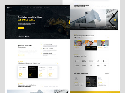 Finca - Construction & Building Landing Page building building design building website construction construction company construction website constructions contractor creative design designer homepage landing landing page landing page design real estate template ui kit web design website design