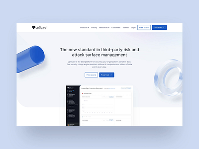 Homepage — UpGuard animation brand identity clean ui cybersecurity enterprise software features inter landing page minimal minimalism principle saas saas app saas landing page simple software web design webflow