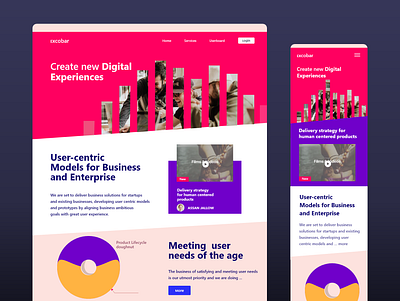 Excobar Website adobe xd branding design figmaafrica figmadesign home screen homepage design landing page ui web web design webdesign website design