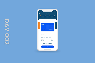 Day 2 - Daily UI Challenge - Checkout #dailyui #002 checkout daily 100 challenge dailyui dailyui 002 dailyuichallenge design flatdesign mobile ui ui ux