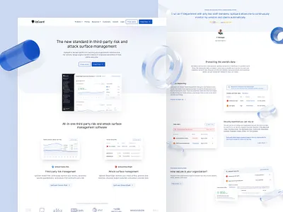 Homepage — UpGuard animation b2b brand identity clean clean ui cyber security cybersecurity enterprise software features figma inter landing page minimal saas saas app saas landing page simple web design webflow