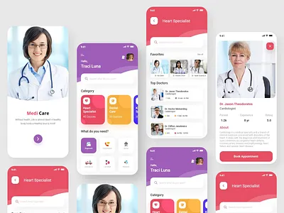Medi Care Application _ iOS adobexd app branding colour consulting design digital art doctor illustration medical medicare near to you pen tool photoshop specialist ui