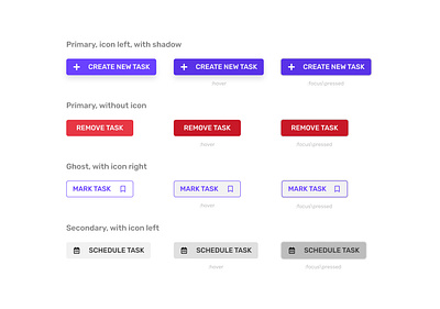 Buttons button states buttons ui