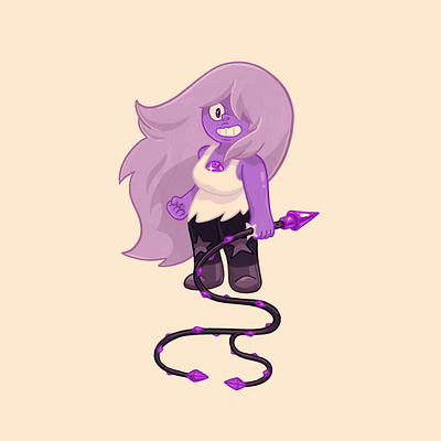 Vivid Amethyst amethyst crystal gems illustration inktober inktober2020 procreate purple steven universe violet whip