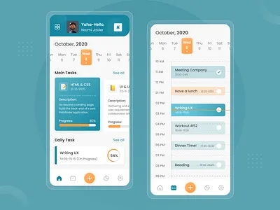 Task Management App 2020 app apple blue design dribbble figma ios orange phone shot task task management task manager ui