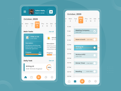 Task Management App 2020 app apple blue design dribbble figma ios orange phone shot task task management task manager ui