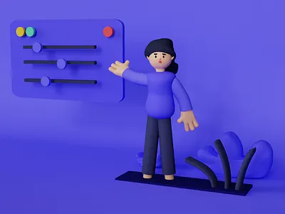 Website Analytics 3d blender creative design hot illustration ui ux ux design