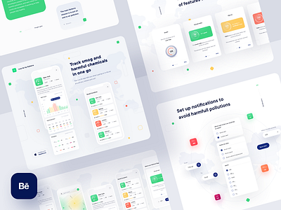 Live Air by Kaiterra - Behance Case Study 10clouds air quality app behance case study health illustration interaction interface ios mobile ui ux
