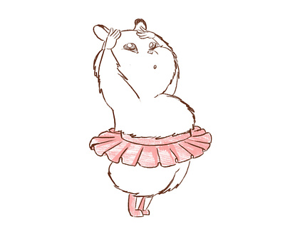 Hamster ballerina ballerina ballet cute cute animal cute art cute illustration digital paint hamster illustration procreate