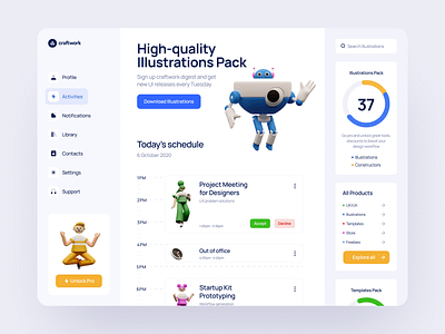 Superscene 3D Constructor 🤖 3d colorful constructor craftwork design illustration illustrations landing product superscene ui web website