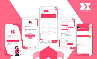 UX UI Design of a Delivery mobile app adobe illustrator adobe xd design icon ui ux web design