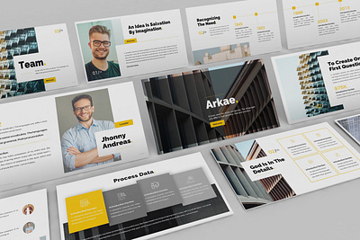 Arkae – Architecture Presentation Template architecture clean design minimal pitchdeck powerpoint template presentation simple