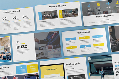 Buzz – Consultant Presentation Template consultant finance minimal pitchdeck powerpoint template presentation simple slides