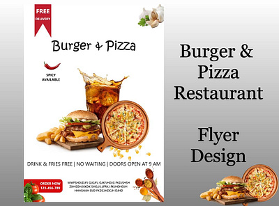 Burger and Pizza Flyer Design adobexd adobexdtutorial branding design designer designer portfolio poster design ui ux youtube