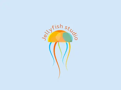 Jellyfish studio animation art branding color creative design graphic design icon illustration illustrator jellyfish logo sea vector
