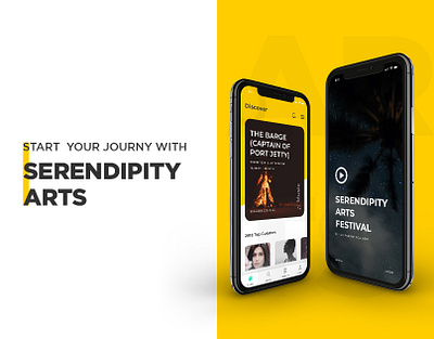 Serendipity Arts :: Mobile App Design app design application design arts app design arts app design hardenrahul mobile app design splashscreen ui uiux design ux