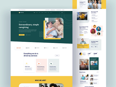 Fortune - Elderly Care Joomla Template care caregiving charity donation elderly elderly care minimal nursing nursing home old age senior care web interface webui