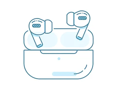 AirPods Pro illustration airpods airpodspro apple figma headphones illustration lineart pro