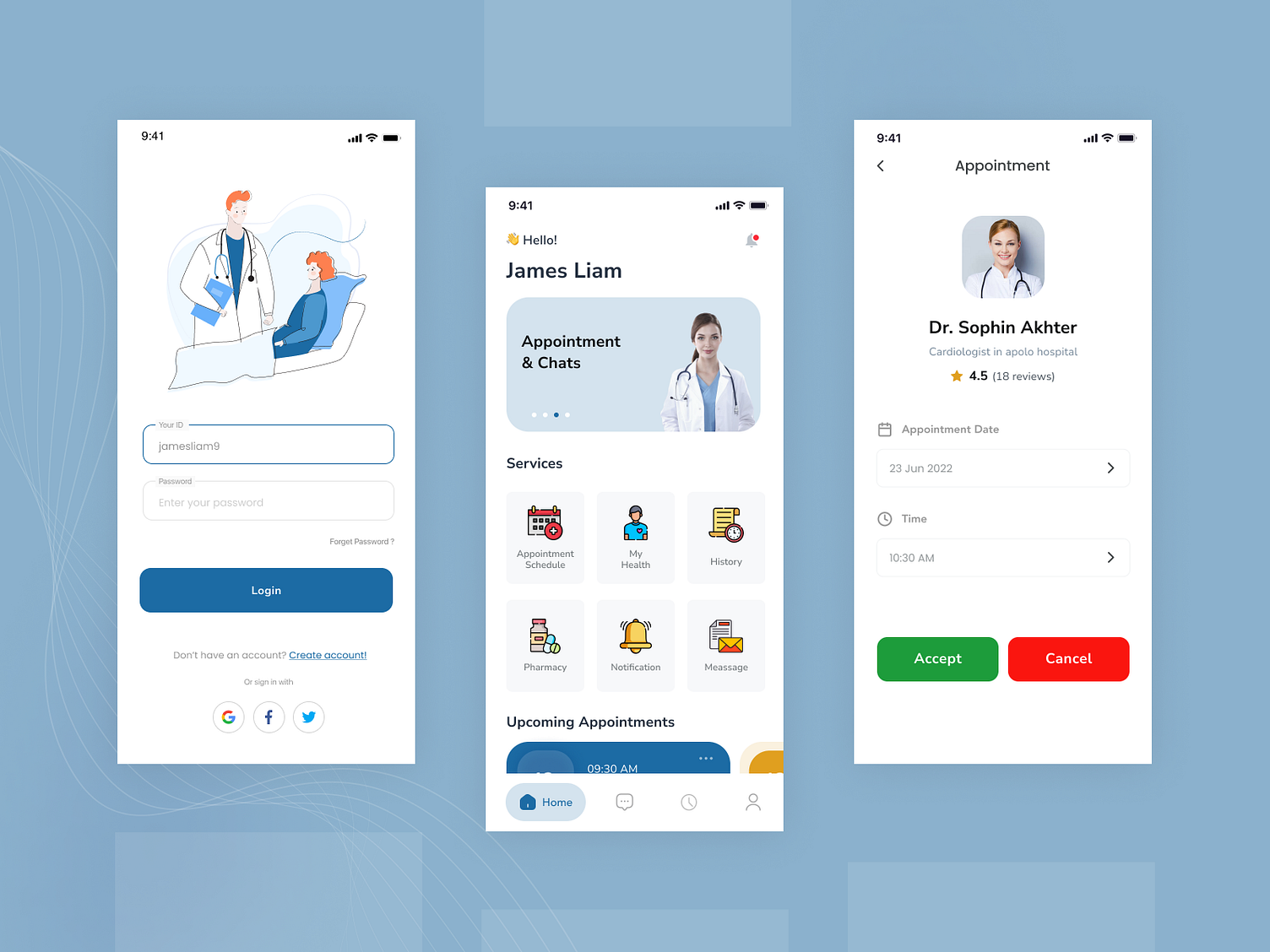 Doctor Appointment Mobile App By Antora Yeasmin Nataliya On Dribbble