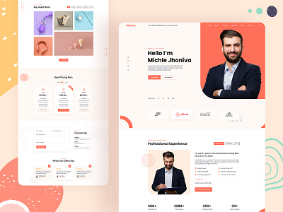 Creative Portfolio Website Design Landing Page 2020 trend branding clean design clean ui clean ui ux illustration landing page landingpage minimal minimal landing page popular shot psd web template ui ui design uidesign user interface design ux ux design web website design