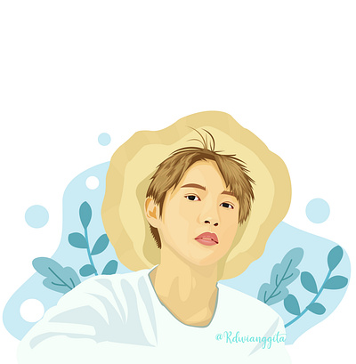 renjun nct flat vector vector