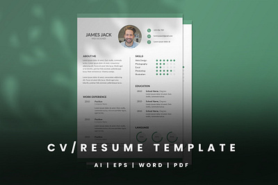 CV Resume - 03 clean resume creative resume curriculum vitae cv template download download mockup free modern modern resume professional resume resume template template