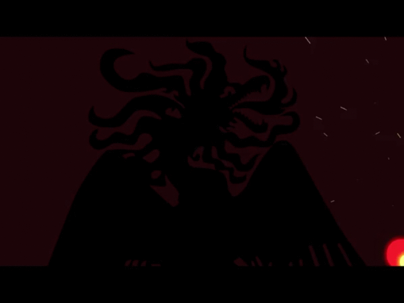 Burning Dracula shield after effect animation dracula illustrator motion graphics vector