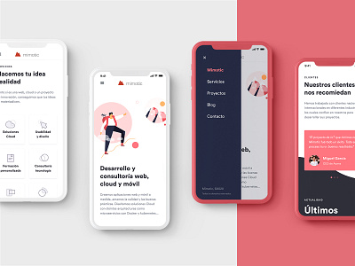 Mimotic responsive web design design illustration mobile product design responsive ui ux uxui web